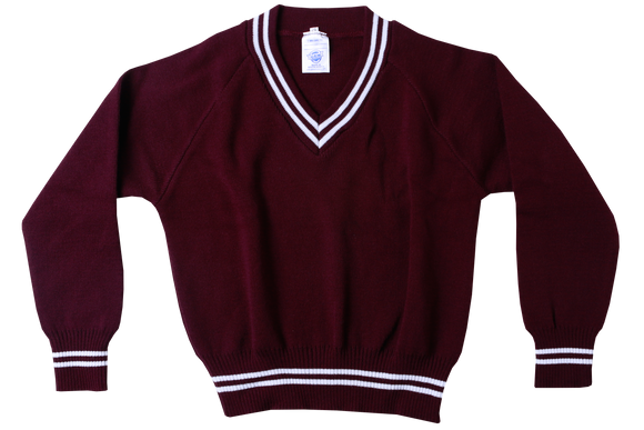 Longsleeve Striped Jersey - Luthuli Maroon/White