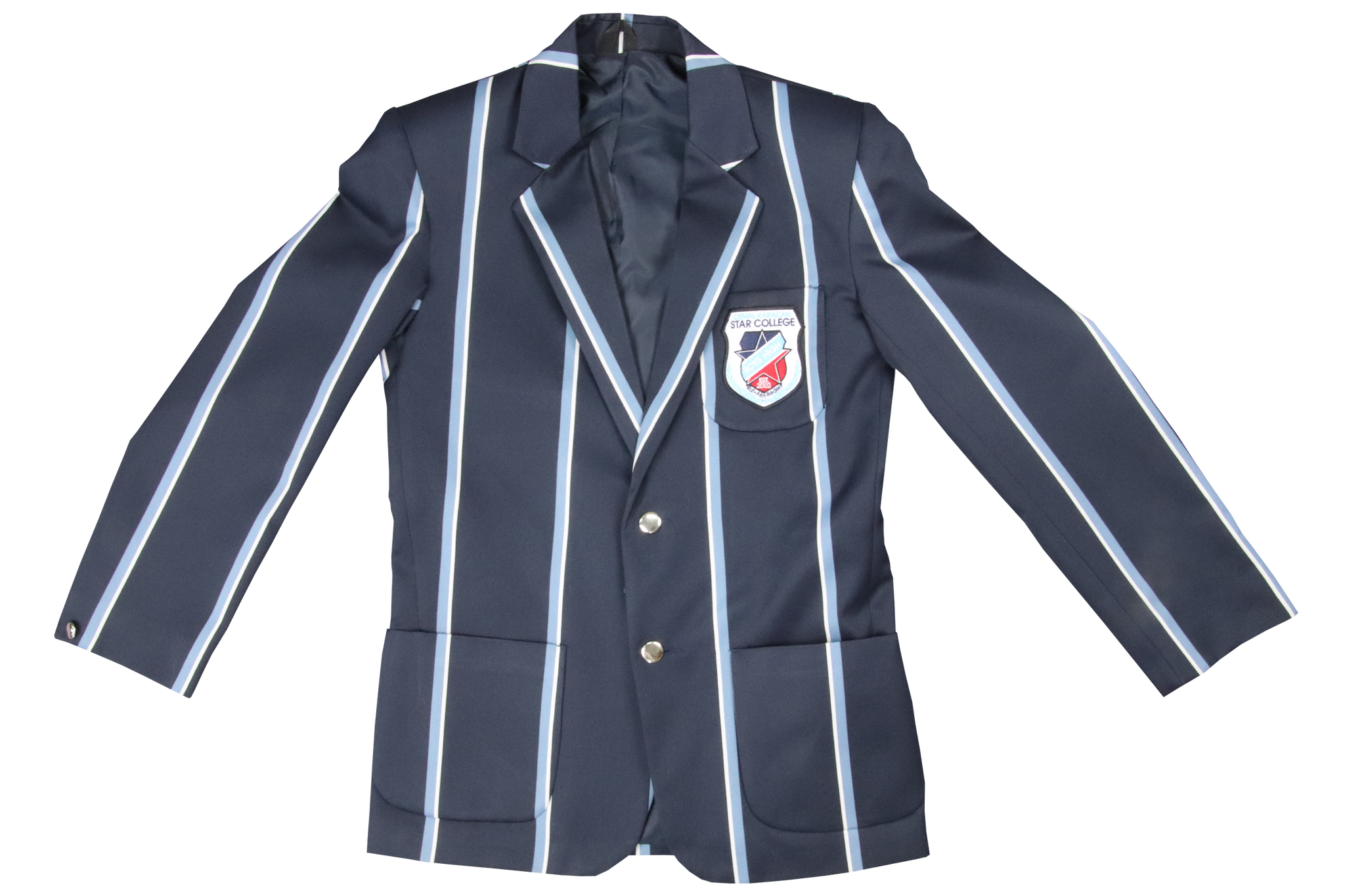 Gents Striped Emb Blazer Star College Gem Schoolwear