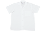 Shortsleeve Peter pan collar Blouse - White