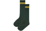 Boys 3/4 Striped Long Socks - Kwahs Green/Gold