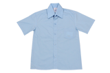 Shortsleeve Raised Collar Shirt - Blue