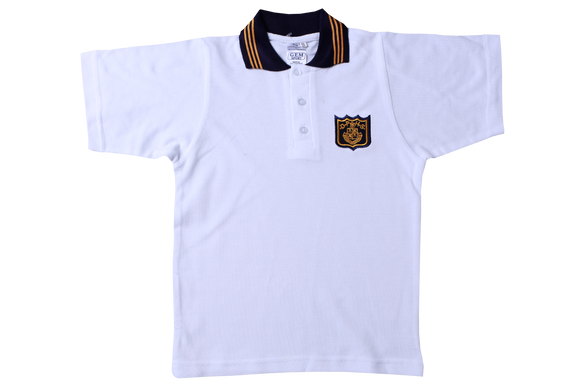Golf Shirt White EMB - DPHS