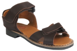 Elefante Velcro Girls School Sandals - Brown