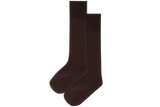 Boys 3/4 Plain Long Socks - Brown