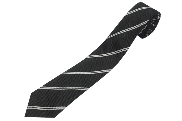 Striped Tie - Black/White