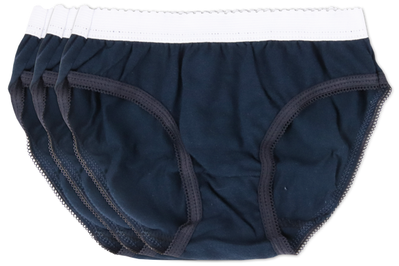 Underwear Girls Panties - Navy (3pk)