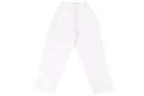 Elasticated Plain Pants - White poly cotton