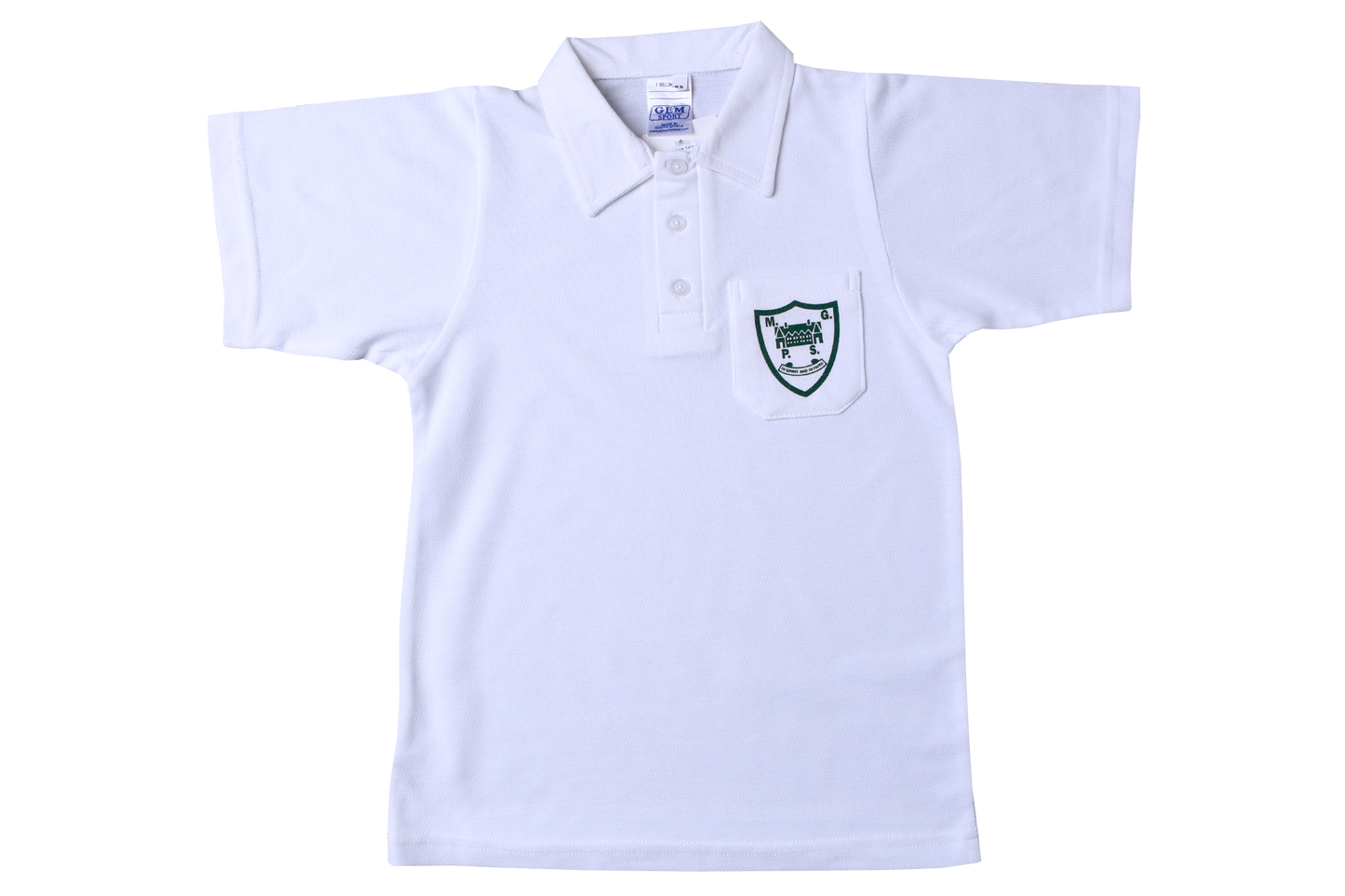 Golf Shirt White PRT - Manor Gardens (Sport)