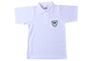 Golf Shirt White EMB - Manor Gardens (Sport) 