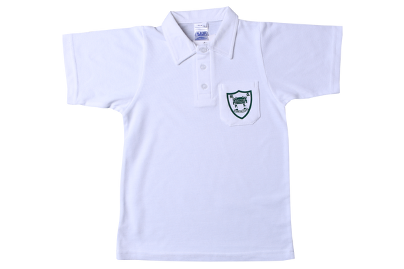 Golf Shirt White EMB - Manor Gardens (Sport)