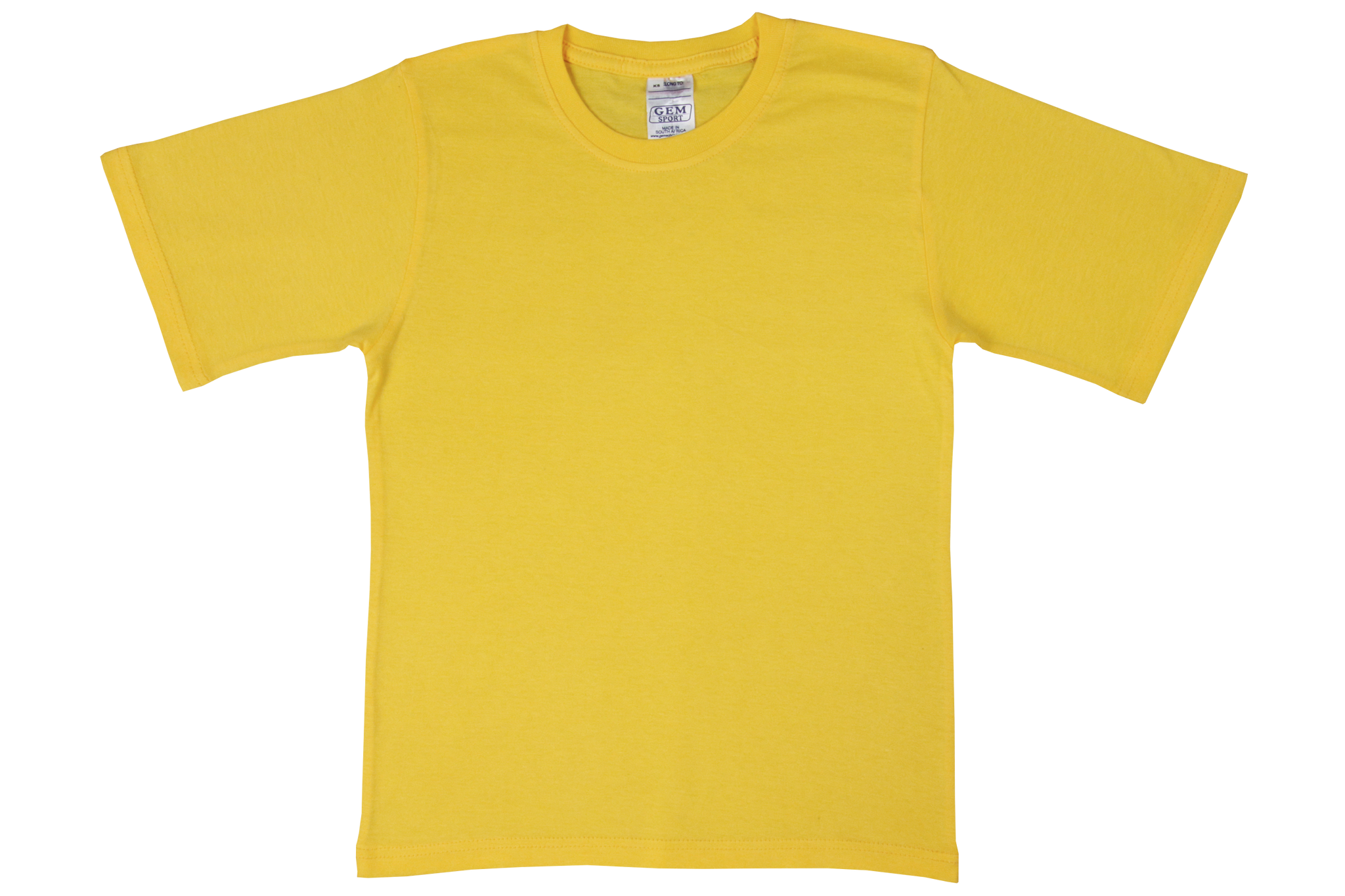 T Shirt Plain Yellow Gem Schoolwear