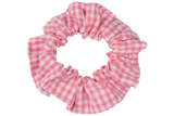 Pink Check Scrunchie