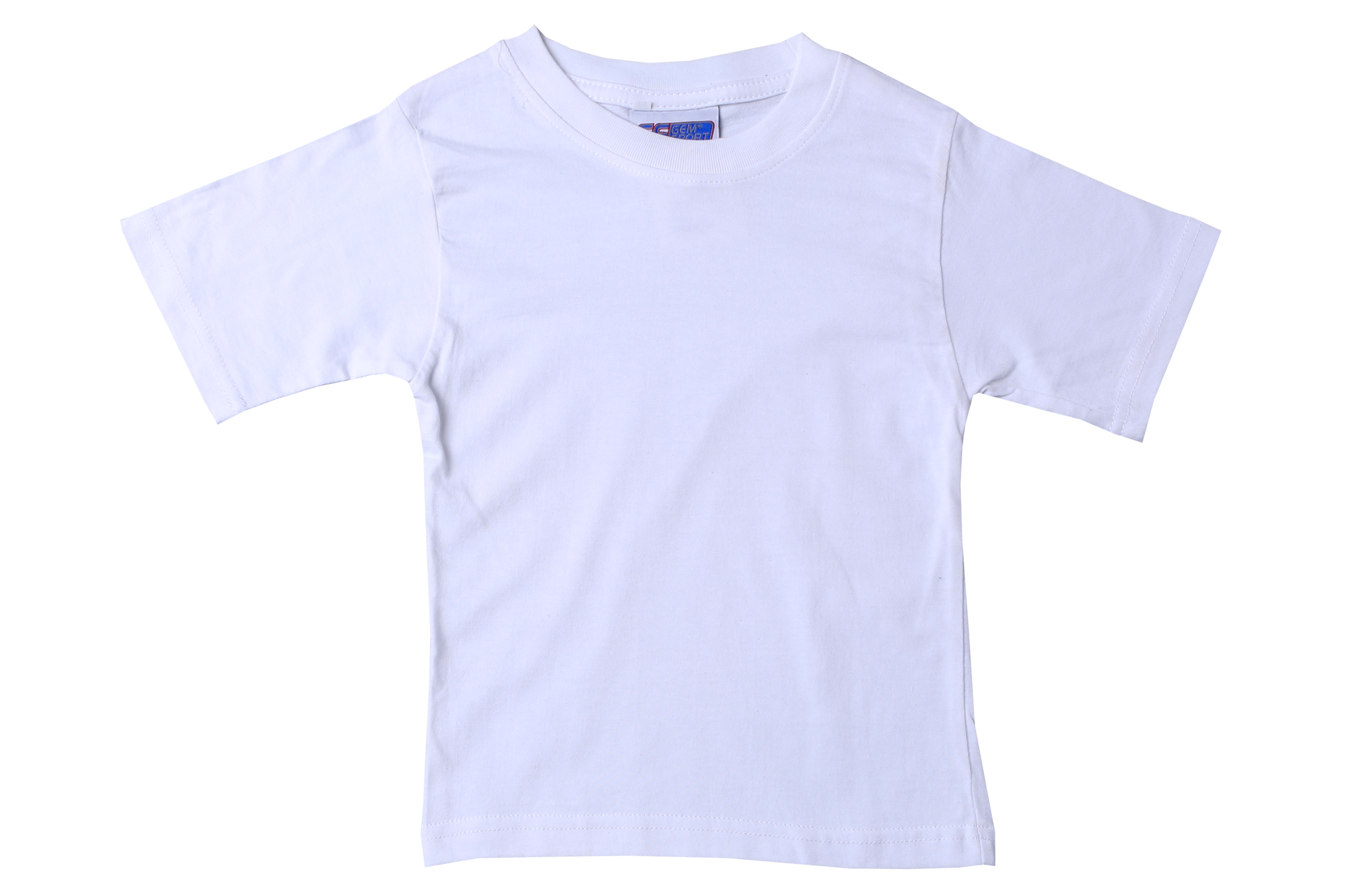 T Shirt Plain White Short Sleeve Gem Schoolwear