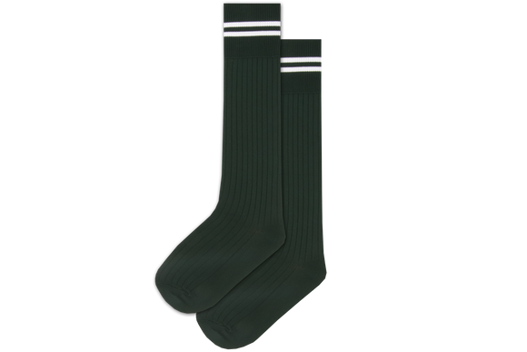 Boys 3/4 Striped Long Socks - Phaps Bottle/White