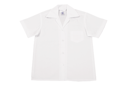 Shortsleeve Gladneck Blouse - White (No top button)