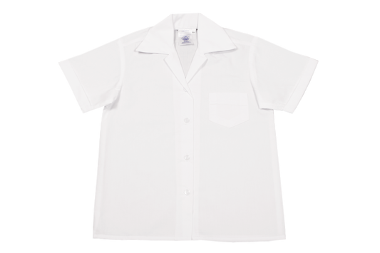 Shortsleeve Gladneck Blouse - White (No top button)