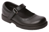 Greencross Velcro Girls School Shoes - Black