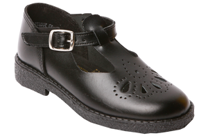 Toughees Betty Tear Drop School Shoes - Black 