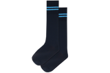Boys 3/4 Striped Long Socks - Emb Navy/Sky