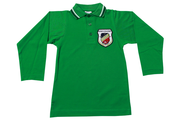 Golf Shirt Avocado Long Sleeve EMB - Star Primary