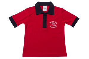 Golf Shirt Red EMB - Wonderkids Montessori 