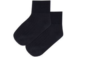 Girls Anklets Socks - Navy Nylon 
