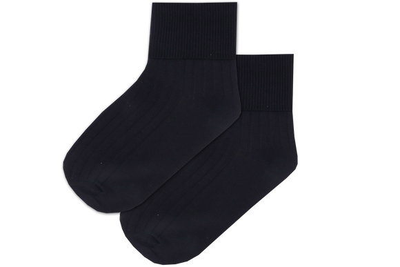 Girls Anklets Socks - Navy Nylon