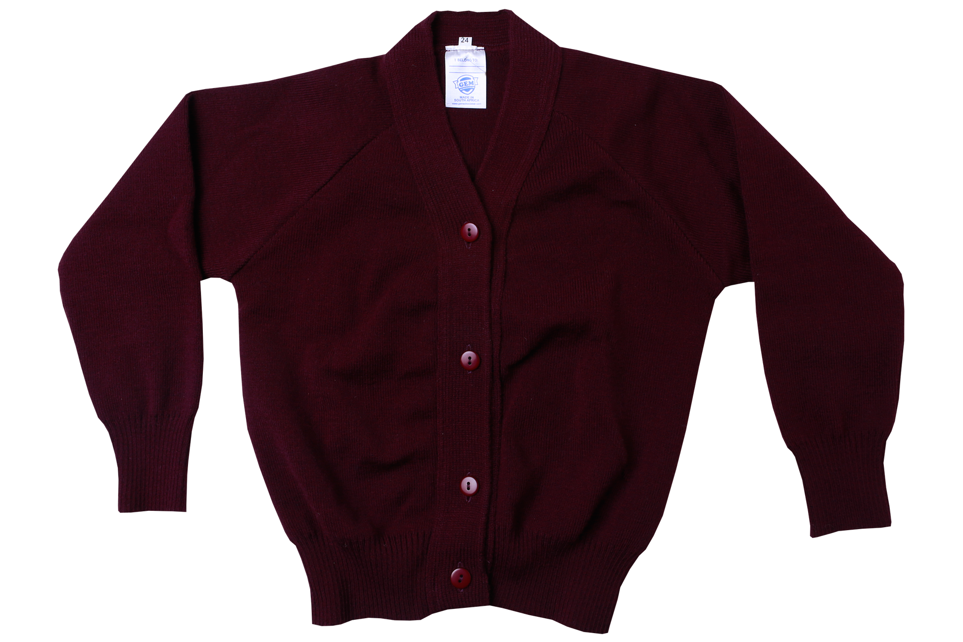 Plain Cardigan Maroon – Gem Schoolwear
