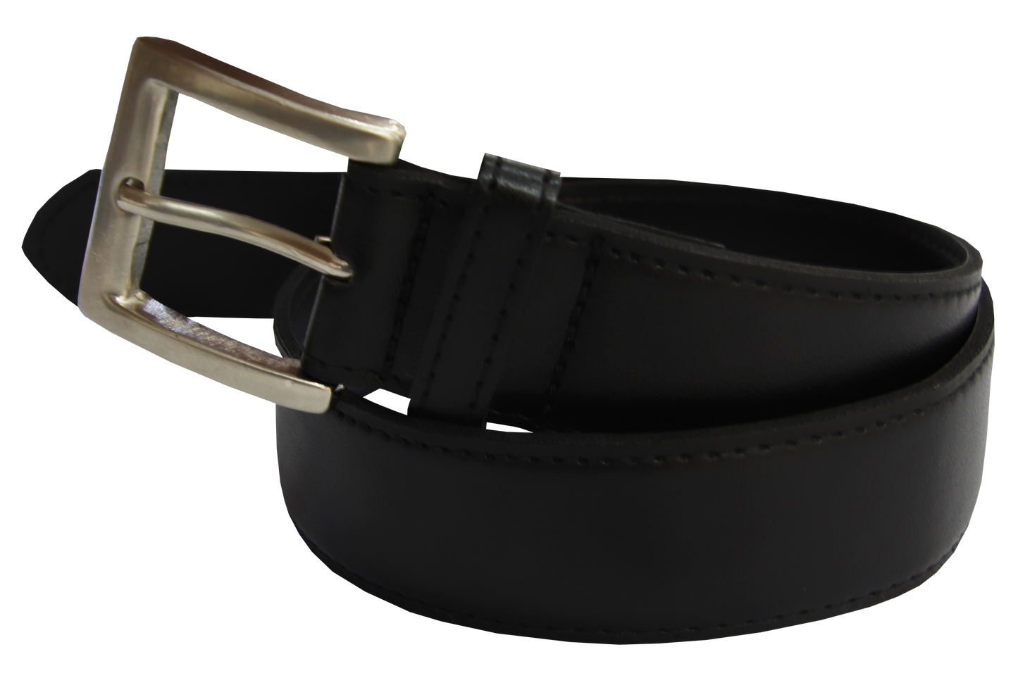 Leather Belt - Black - Genuine Leather