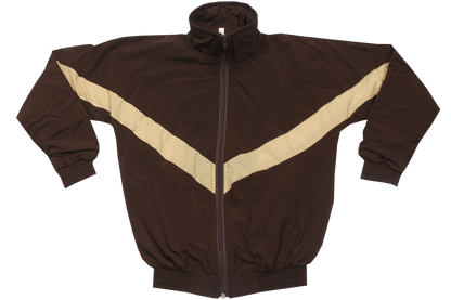 Taslon Tracksuit Set Plain  - Brown/Beige