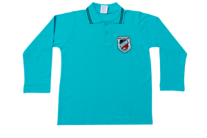 Golf Shirt Turq Long Sleeve EMB - Star High 